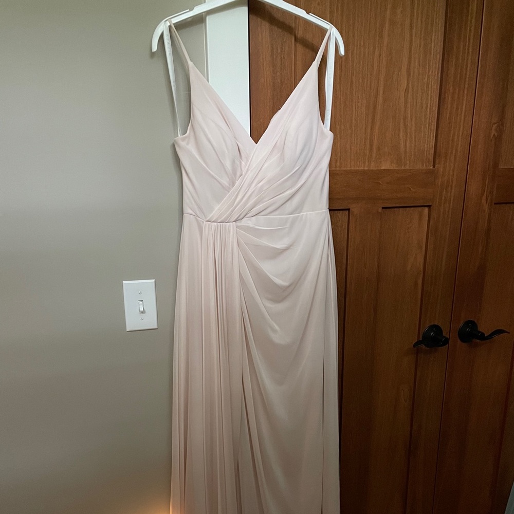 Blush pink bridesmaid dress